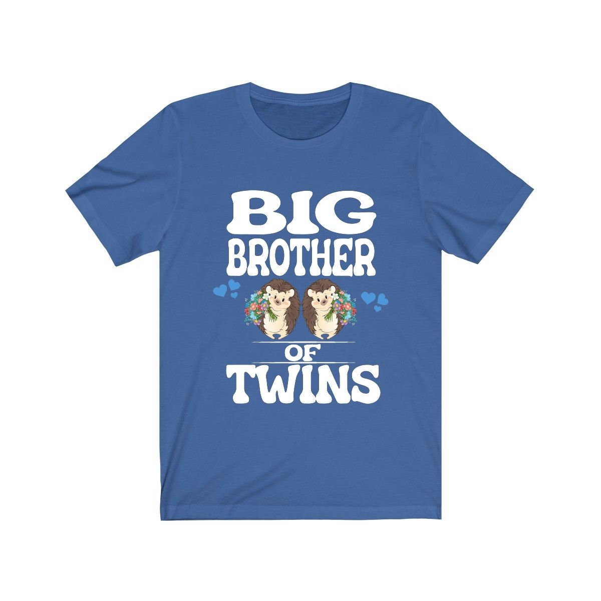 Big Brother Of Twins Hedgehogs Shirt, Big Brother Of Twins Gift, Brother Of Twins Announcement T-Shirt Image 3