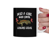 Just A Girl Who Loves Gargoyle Geckos Lizards Tea Coffee Mug, Gargoyle Gecko Lover Gift, Lizard Animal Mug Image 2