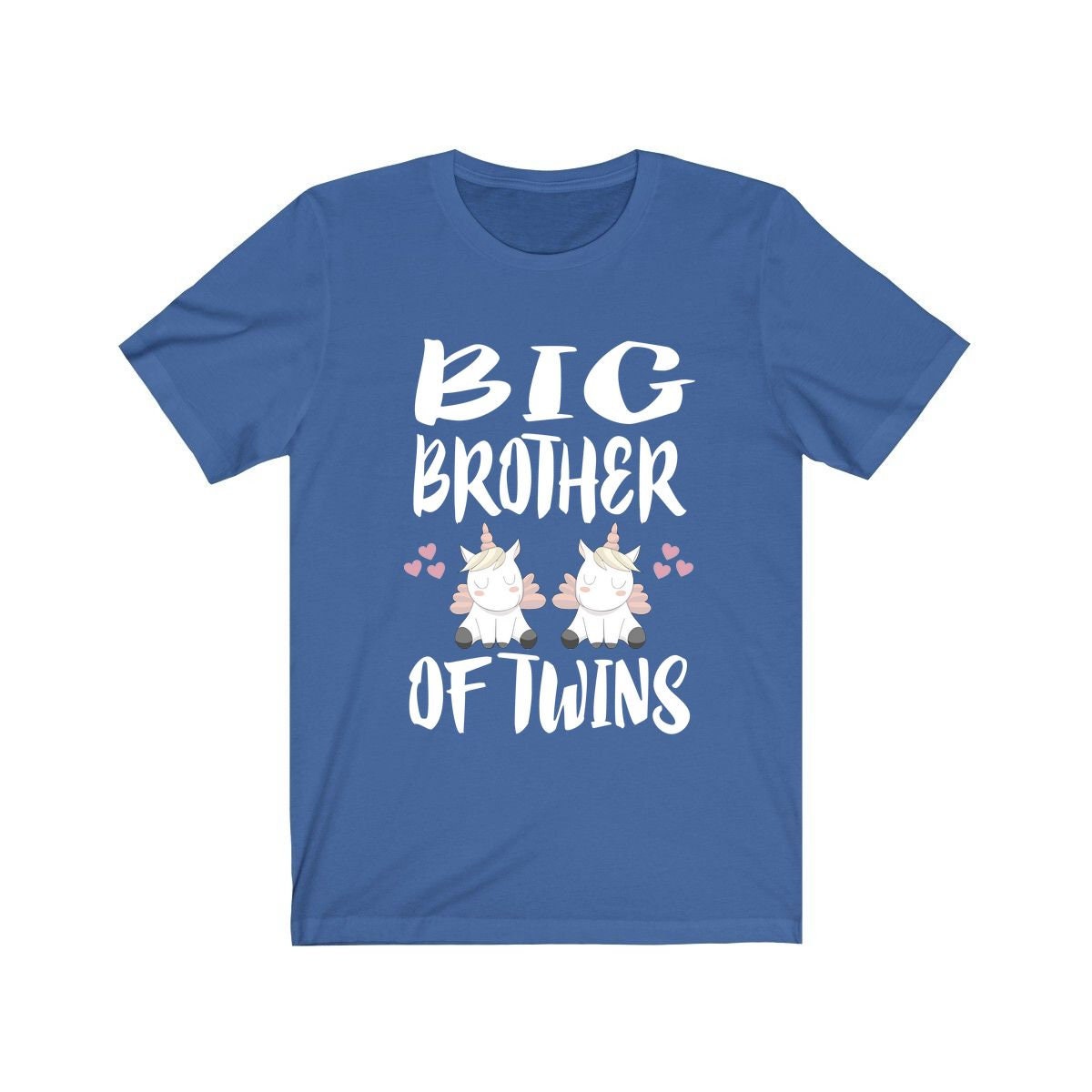 Big Brother Of Twins Unicorns Shirt, Big Brother Of Twins Gift, Brother Of Twins Announcement T-Shirt Image 1