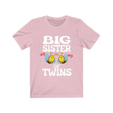 Big Sister Of Twins Bees Shirt, Big Sister Of Twins Gift, Twins Sister Gift, Big Sister Of Twins Announcement T-Shirt Image 4