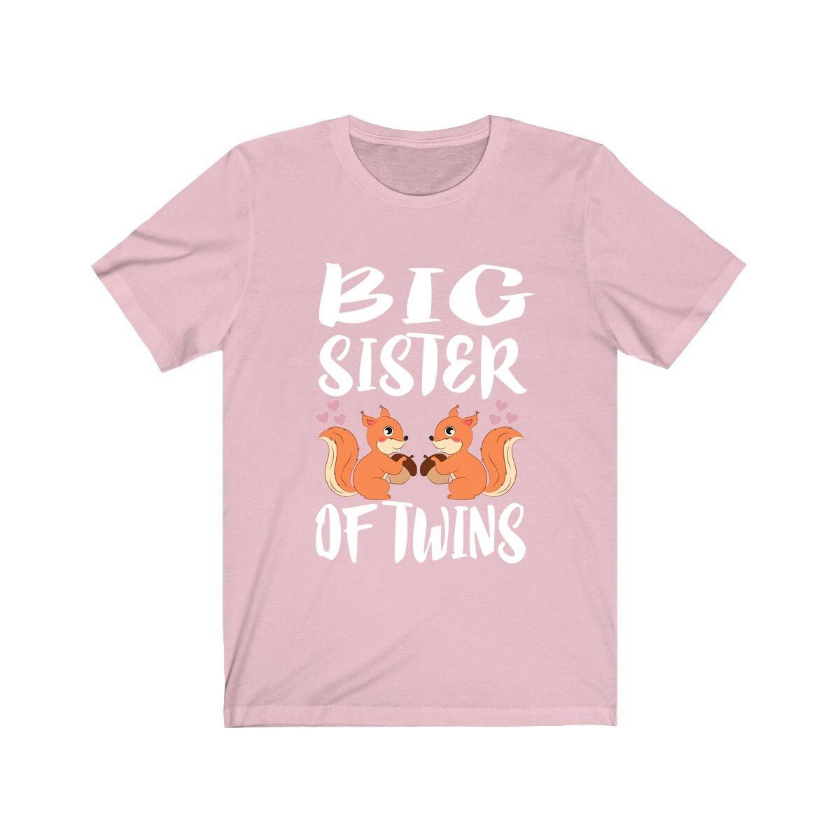 Big Sister Of Twins Squirrels Shirt, Big Sister Of Twins Gift, Twins Sister Gift, Big Sister Of Twins Announcement T-Shirt Image 4