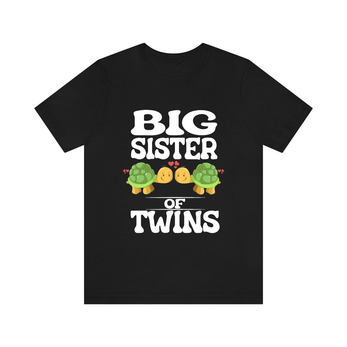 Big Sister Of Twins Turtles Shirt, Big Sister Of Twins Gift, Twins Sister Gift, Big Sister Of Twins Announcement T-Shirt Image 1