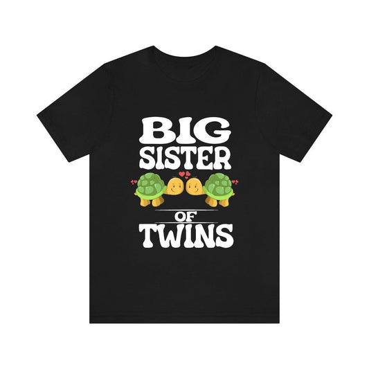 Big Sister Of Twins Turtles Shirt - big sister of twins turtle print design