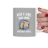 Just A Girl Who Loves Prairie Dogs Tea Coffee Mug, Prairie Dog Lover Gift, Prairie Dog Animal Mug Image 2