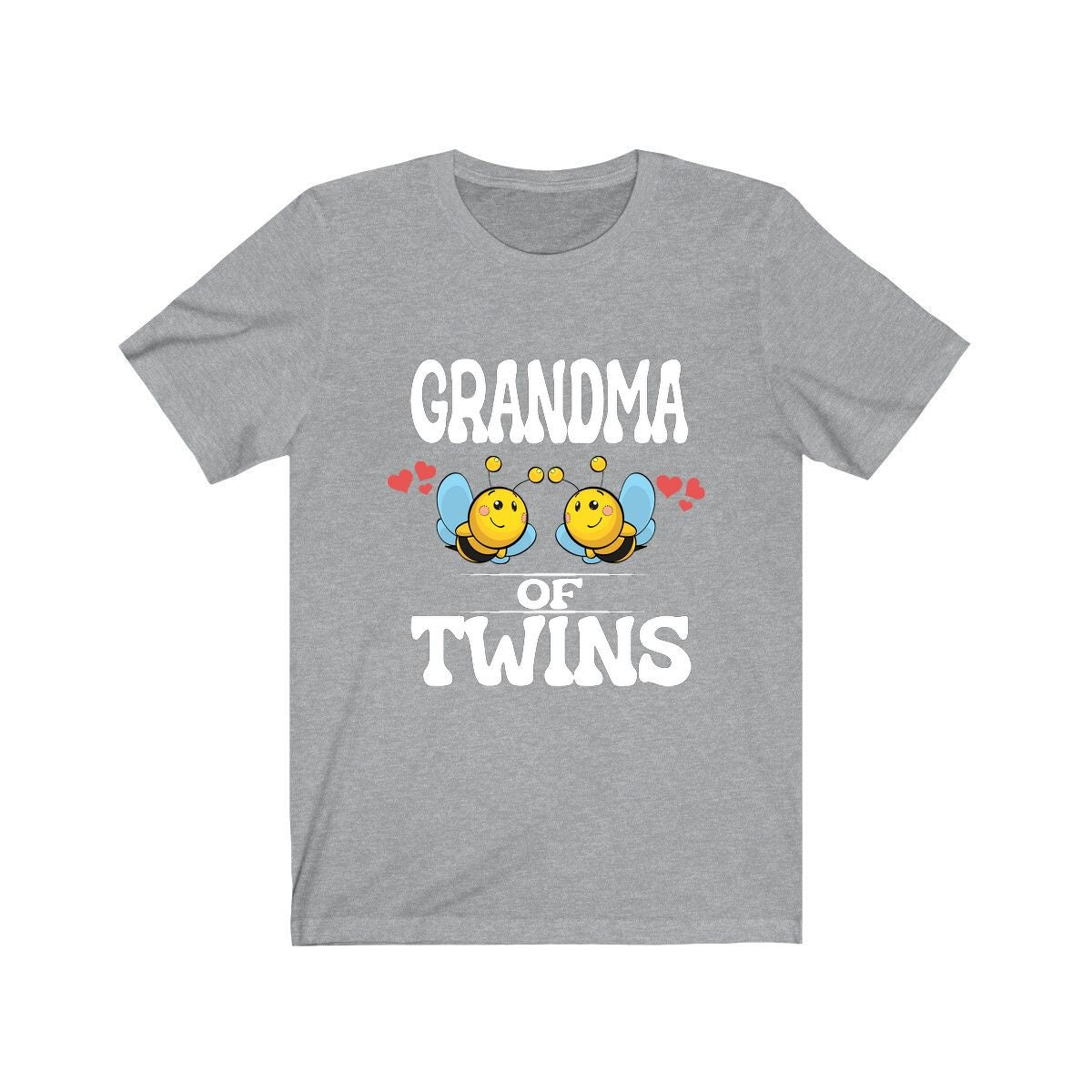 Grandma Of Twins Bees Shirt, Grandma Of Twins Gift, Grandma Of Twins Announcement Grandmother Gift T-Shirt Image 3