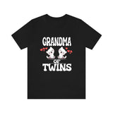 Grandma Of Twins Cats Shirt, Grandma Of Twins Gift, Grandma Of Twins Announcement Grandmother Gift T-Shirt Image 2