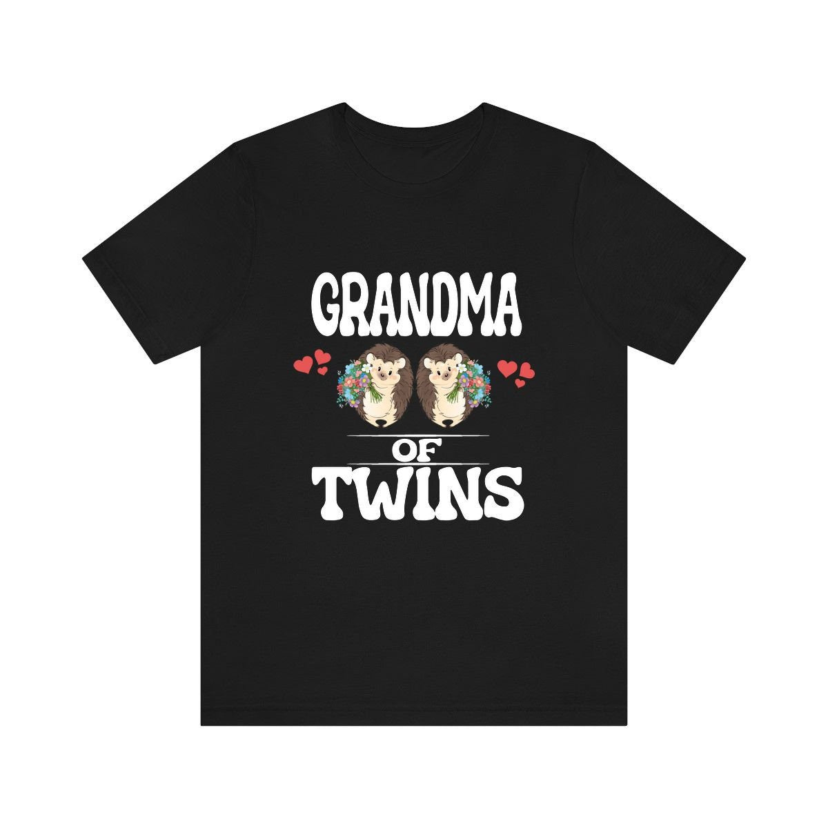 Grandma Of Twins Hedgehogs Shirt, Grandma Of Twins Gift, Grandma Of Twins Announcement Grandmother Gift T-Shirt Image 2