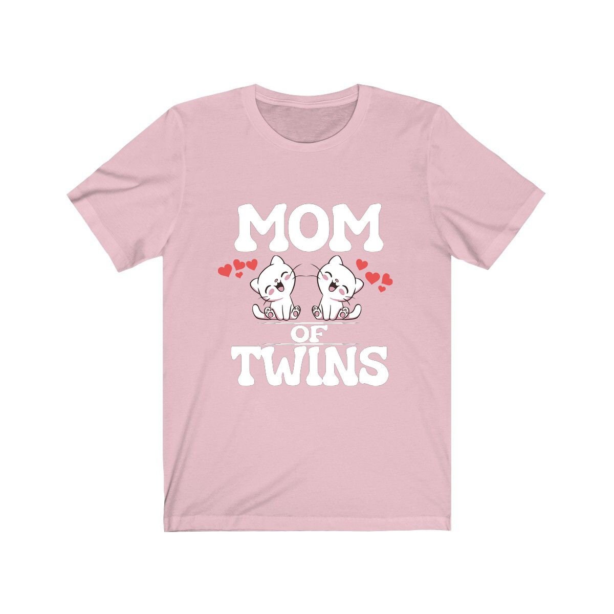 Mom Of Twins Shirt, Mom Of Twins Cats Gift, Mom Of Twins Announcement, Mom Of Twins Pregnancy Mother Gift T-Shirt Image 4
