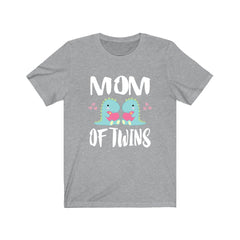 Mom of twins dinosaurs mother announcement tee for dino twin mom