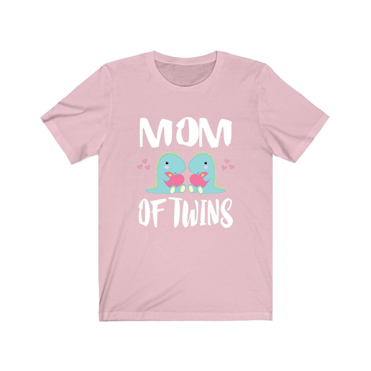 Mom Of Twins Shirt, Mom Of Twins Dinosaur Gift, Mom Of Twins Announcement, Mom Of Twins Pregnancy Mother Gift T-Shirt Image 4