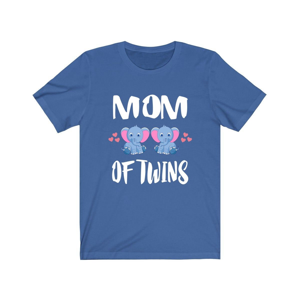 Mom Of Twins Shirt, Mom Of Twins Elephants Gift, Mom Of Twins Announcement, Mom Of Twins Pregnancy Mother Gift T-Shirt Image 2