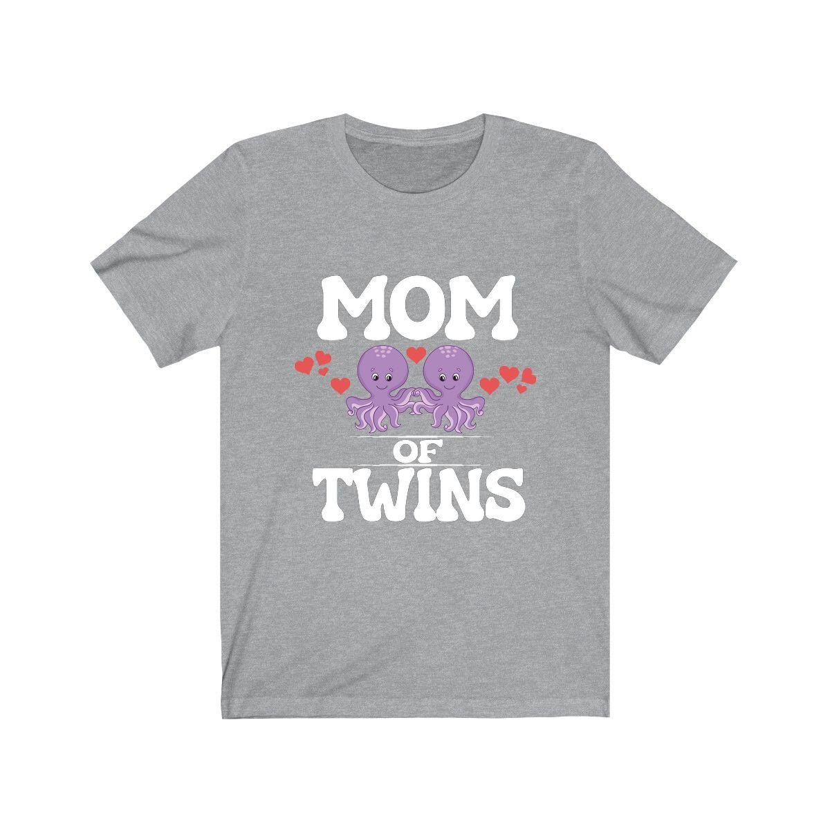 Mom Of Twins Shirt, Mom Of Twins Octopus Gift, Mom Of Twins Announcement, Mom Of Twins Pregnancy Mother Gift T-Shirt Image 3
