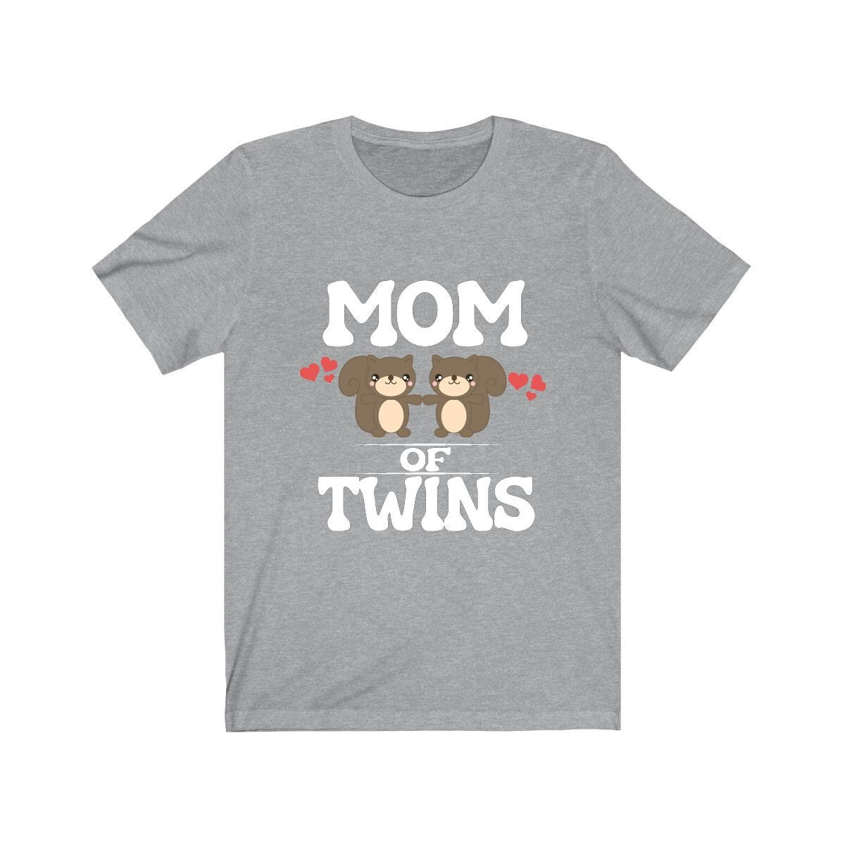 Mom Of Twins Shirt, Mom Of Twins Squirrels Gift, Mom Of Twins Announcement, Mom Of Twins Pregnancy Mother Gift T-Shirt Image 1