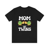 Mom Of Twins Shirt, Mom Of Twins Turtles Gift, Mom Of Twins Announcement, Mom Of Twins Pregnancy Mother Gift T-Shirt Image 1