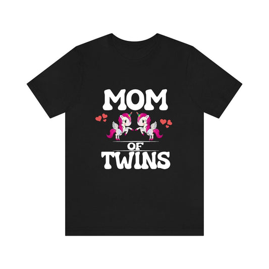 Mom of twins unicorns magical pregnancy announcement tee