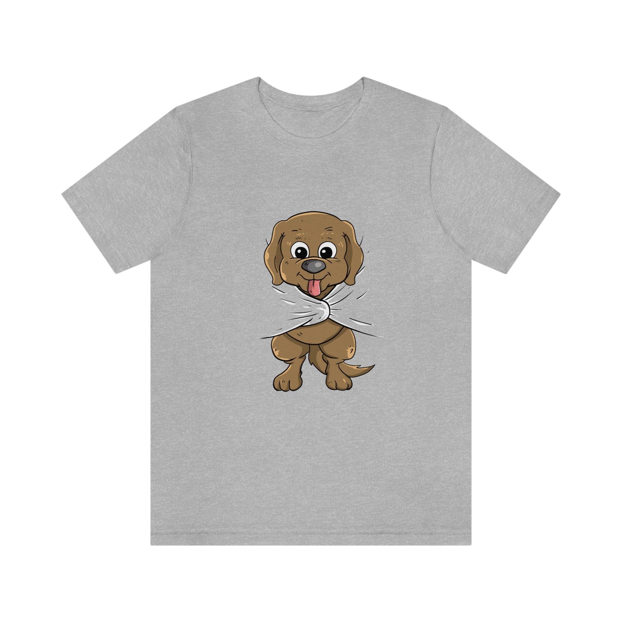 Dog Puppy Behind A T-Shirt, Dog Lover Shirt, Cute Dog Shirt, Dog Funny Shirt, Girl Boy Dog Lover Gift, Dog Girl T-Shirt Image 3