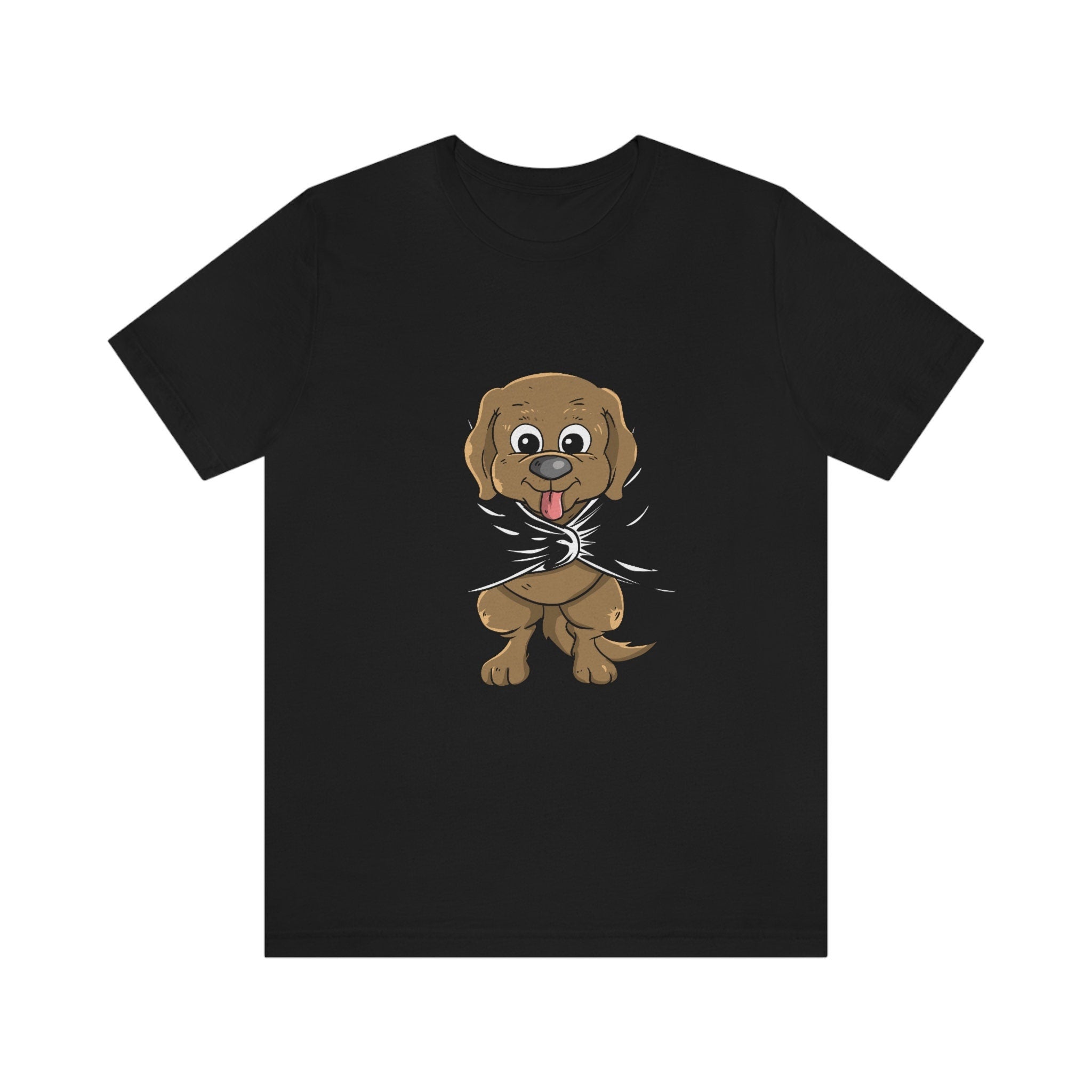 Dog Puppy Behind A T-Shirt, Dog Lover Shirt, Cute Dog Shirt, Dog Funny Shirt, Girl Boy Dog Lover Gift, Dog Girl T-Shirt Image 2