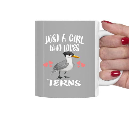 Just A Girl Who Loves Terns Coffee Mug - tern print design