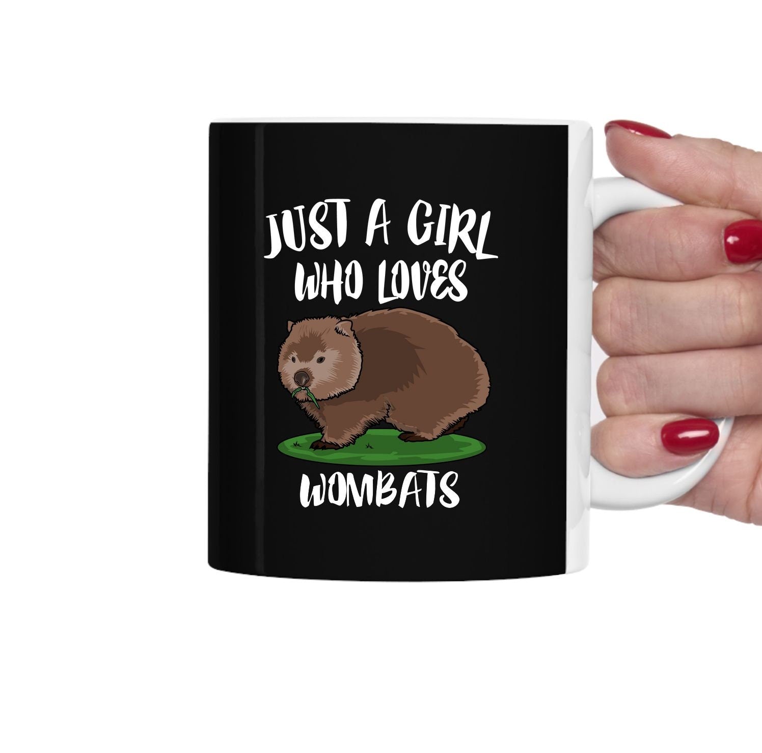 Just A Girl Who Loves Wombats Tea Coffee Mug, Wombat Lover Gift, Wombat Animal Mug Image 2