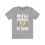 Big Brother Of Twins Avocado Shirt, Big Brother Of Twins Gift, Brother Of Twins Announcement T-Shirt Image 3