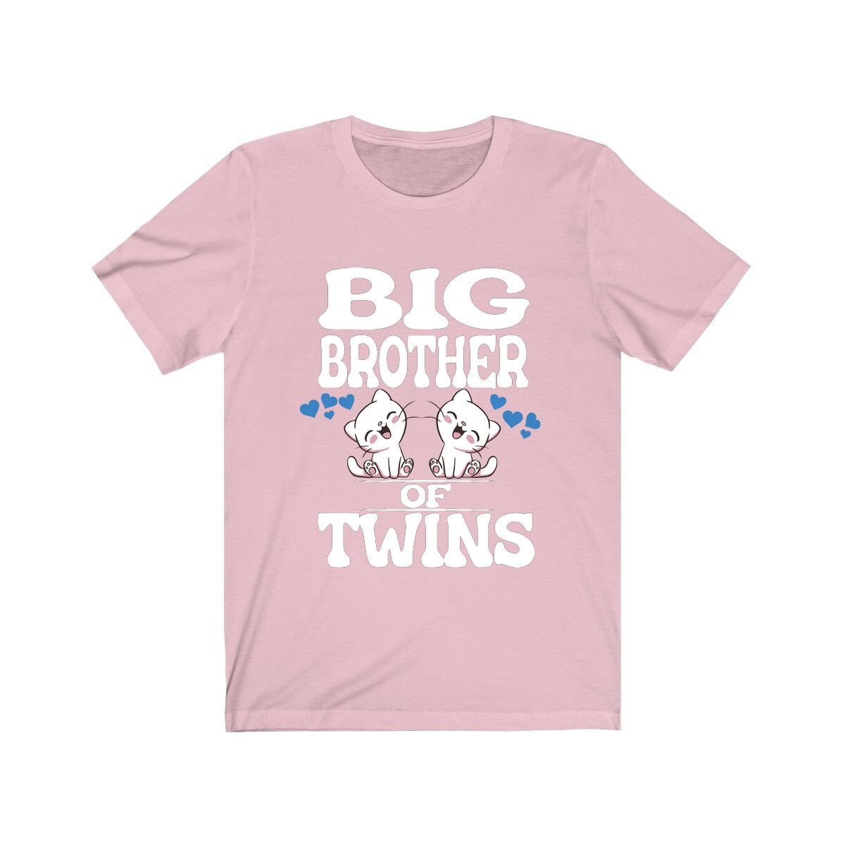 Big Brother Of Twins Cats Shirt, Big Brother Of Twins Gift, Brother Of Twins Announcement T-Shirt Image 4