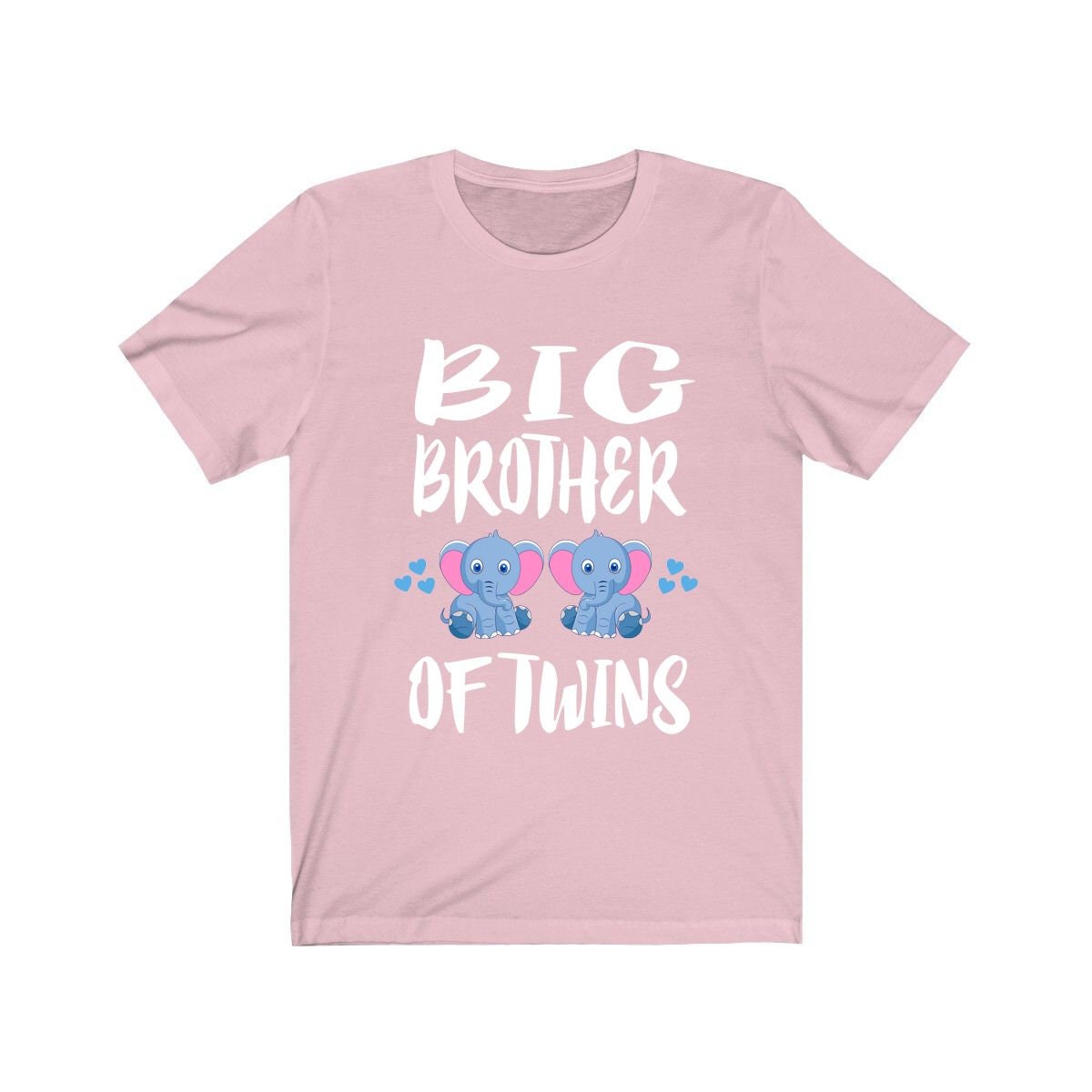 Big Brother Of Twins Elephants Shirt, Big Brother Of Twins Gift, Brother Of Twins Announcement T-Shirt Image 4