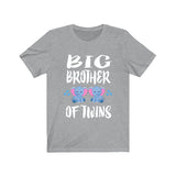 Big Brother Of Twins Elephants Shirt, Big Brother Of Twins Gift, Brother Of Twins Announcement T-Shirt Image 3