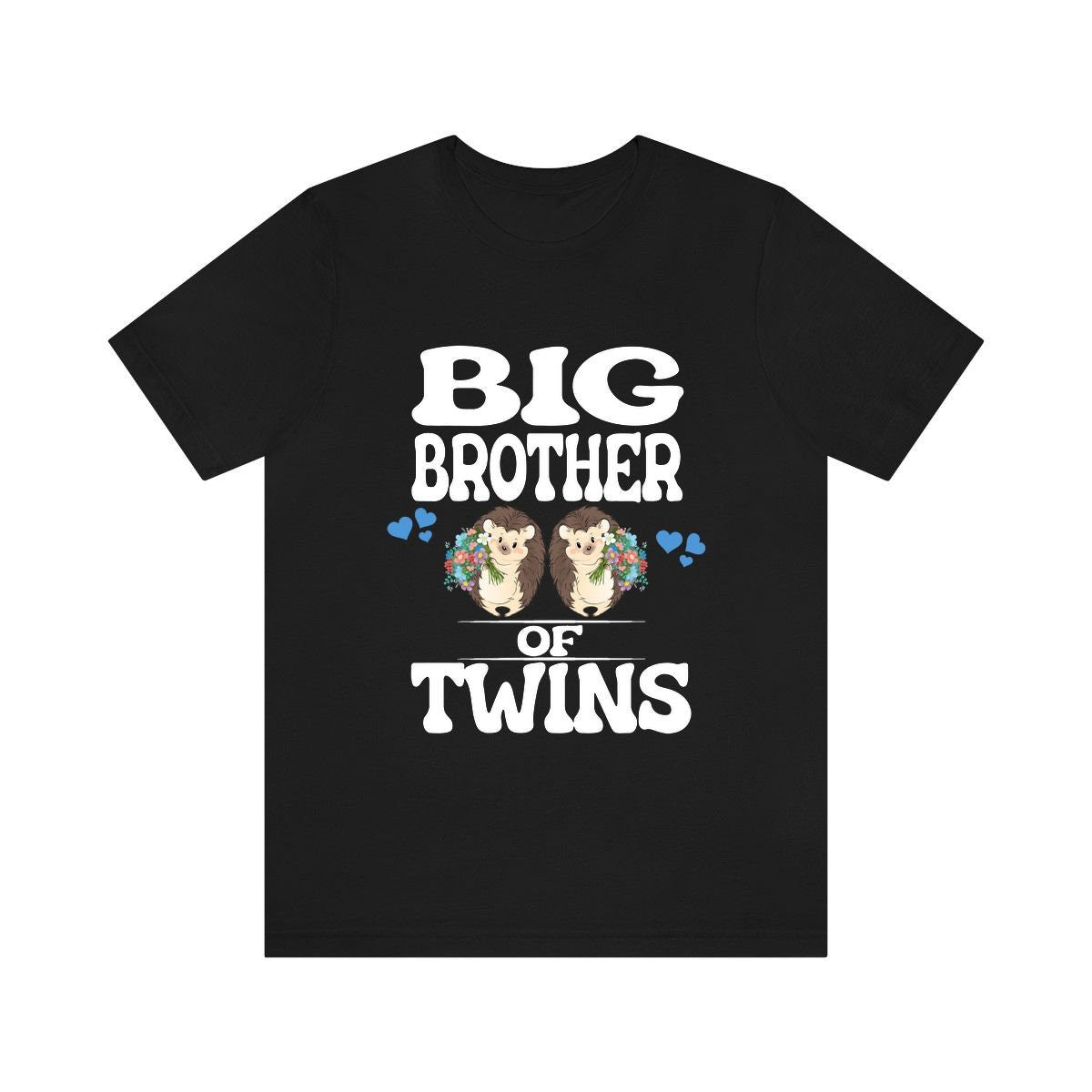 Big Brother Of Twins Hedgehogs Shirt, Big Brother Of Twins Gift, Brother Of Twins Announcement T-Shirt Image 2
