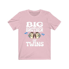 Big Brother Of Twins Hedgehog T-Shirt - hedgehog big brother print