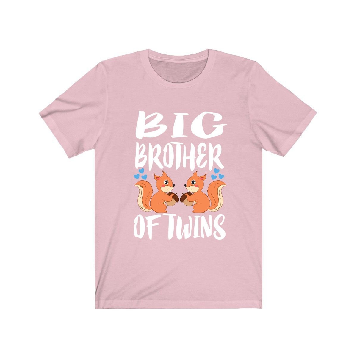 Big Brother Of Twins Squirrels Shirt, Big Brother Of Twins Gift, Brother Of Twins Announcement T-Shirt Image 4