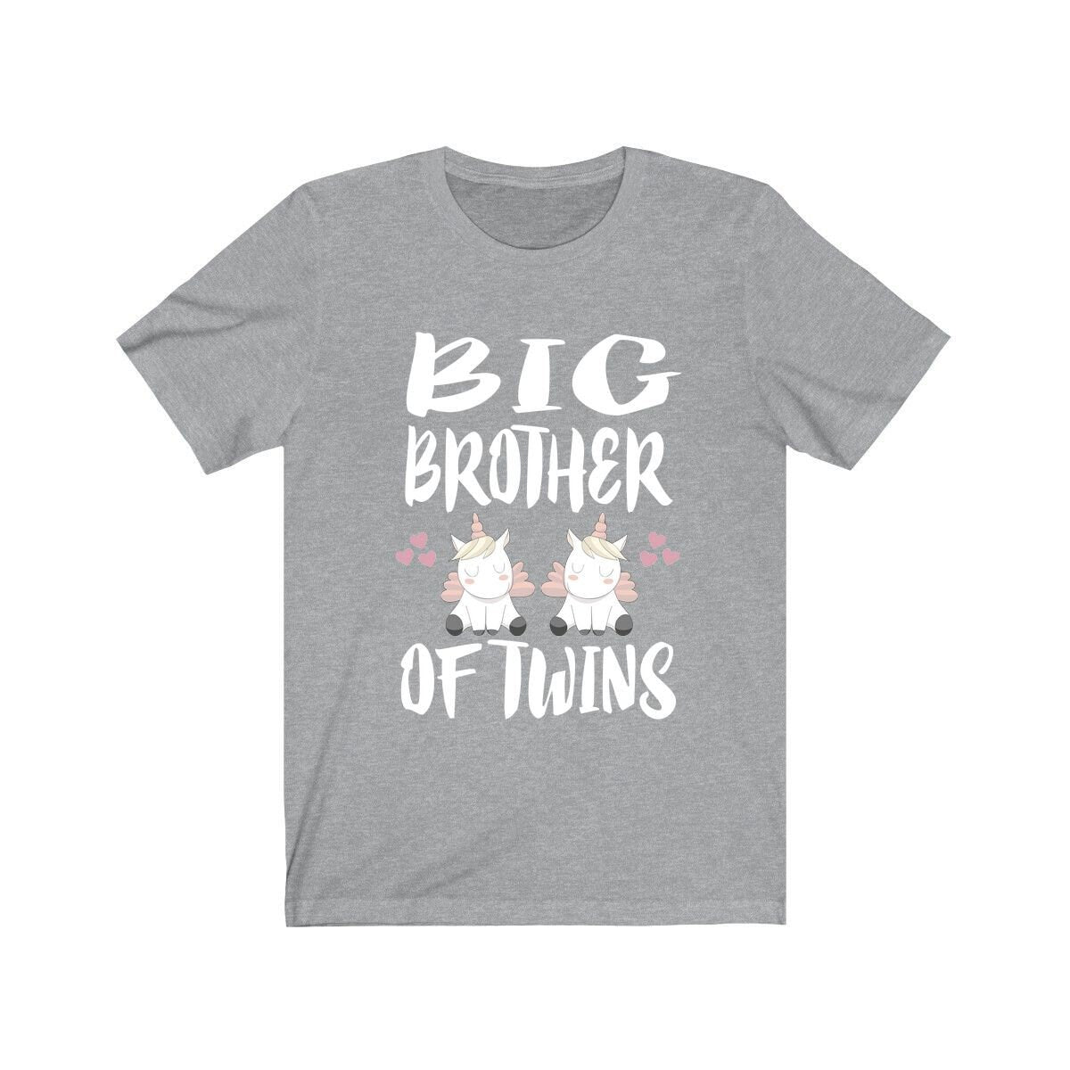 Big Brother Of Twins Unicorns Shirt, Big Brother Of Twins Gift, Brother Of Twins Announcement T-Shirt Image 3
