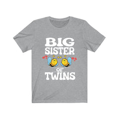 Big Sister Of Twins Bees Shirt - big sister of twins print design