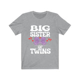 Big Sister Of Twins Octopus Shirt, Big Sister Of Twins Gift, Twins Sister Gift, Big Sister Of Twins Announcement T-Shirt Image 3