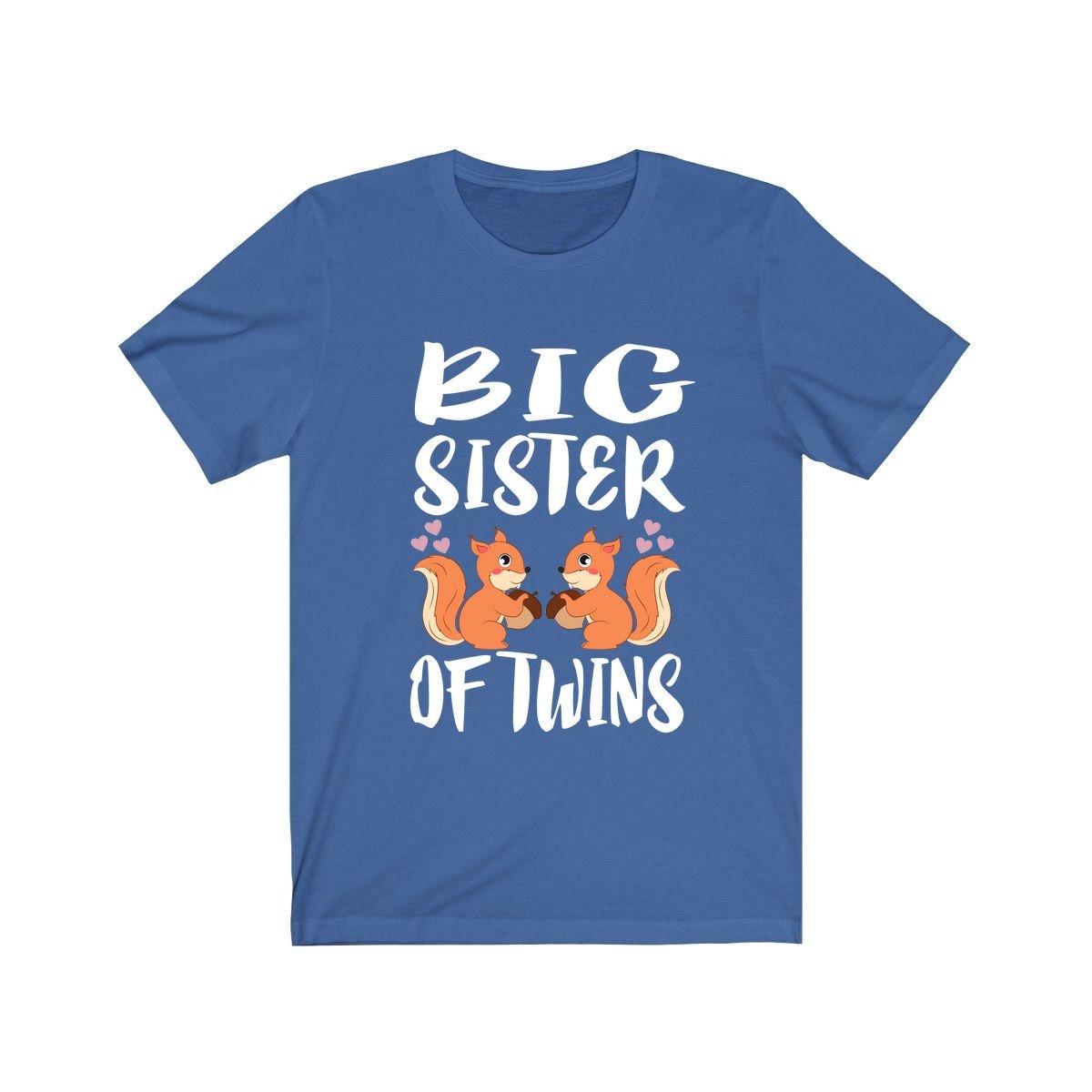 Big Sister Of Twins Squirrels Shirt, Big Sister Of Twins Gift, Twins Sister Gift, Big Sister Of Twins Announcement T-Shirt Image 2
