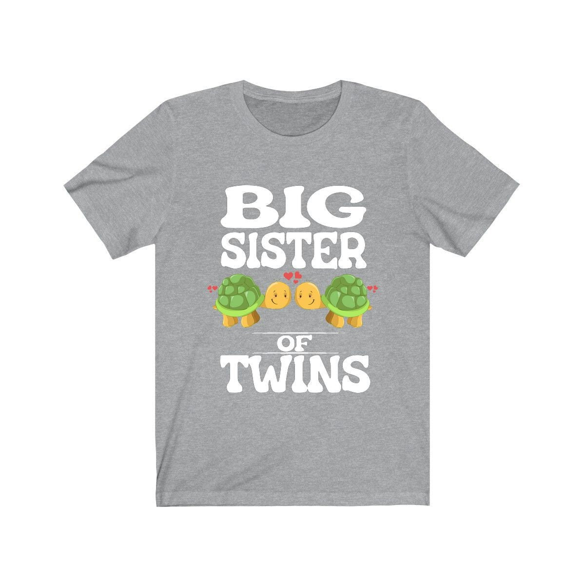 Big Sister Of Twins Turtles Shirt, Big Sister Of Twins Gift, Twins Sister Gift, Big Sister Of Twins Announcement T-Shirt Image 3