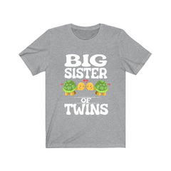 Big Sister Of Twins Turtles Shirt - big sister of twins turtle print design