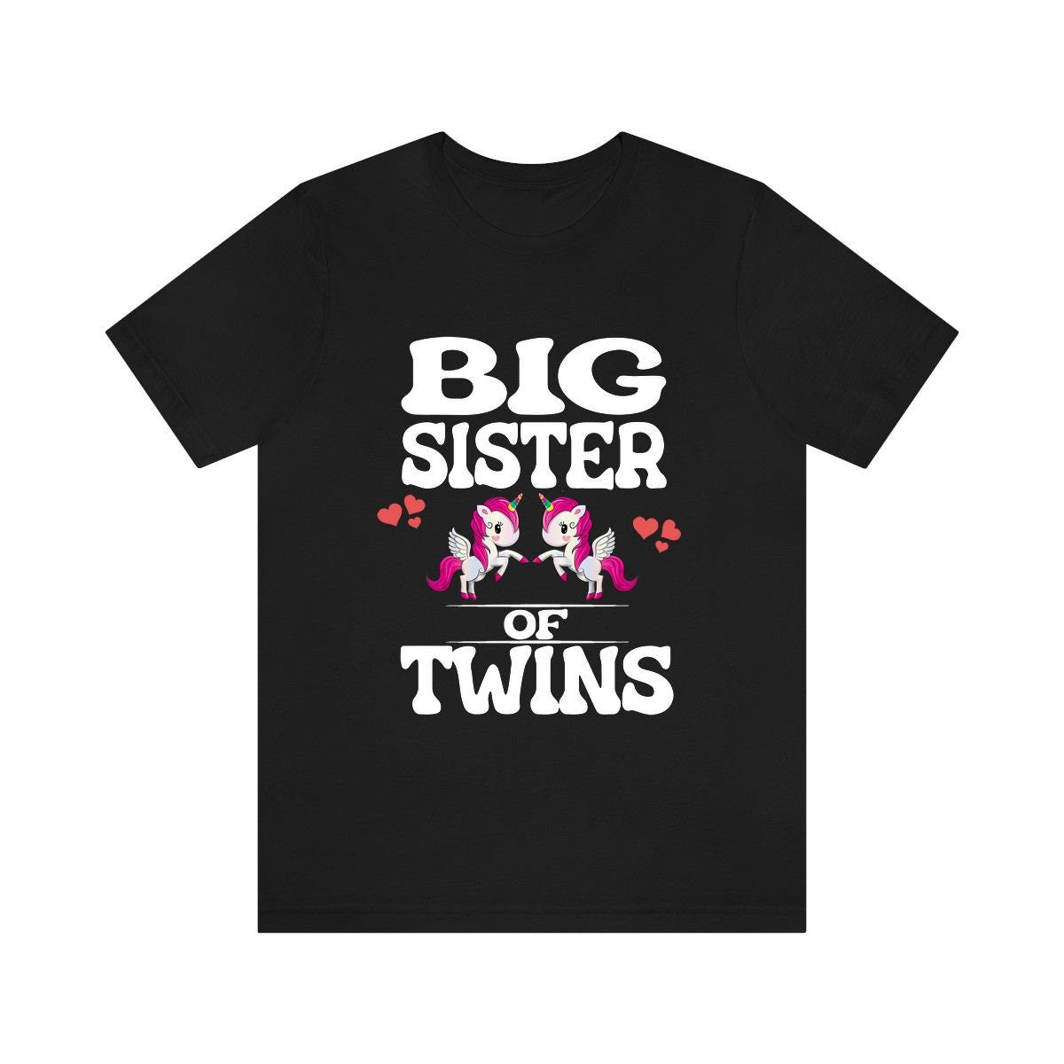 Big Sister Of Twins Unicorns Shirt, Big Sister Of Twins Gift, Twins Sister Gift, Big Sister Of Twins Announcement T-Shirt Image 1