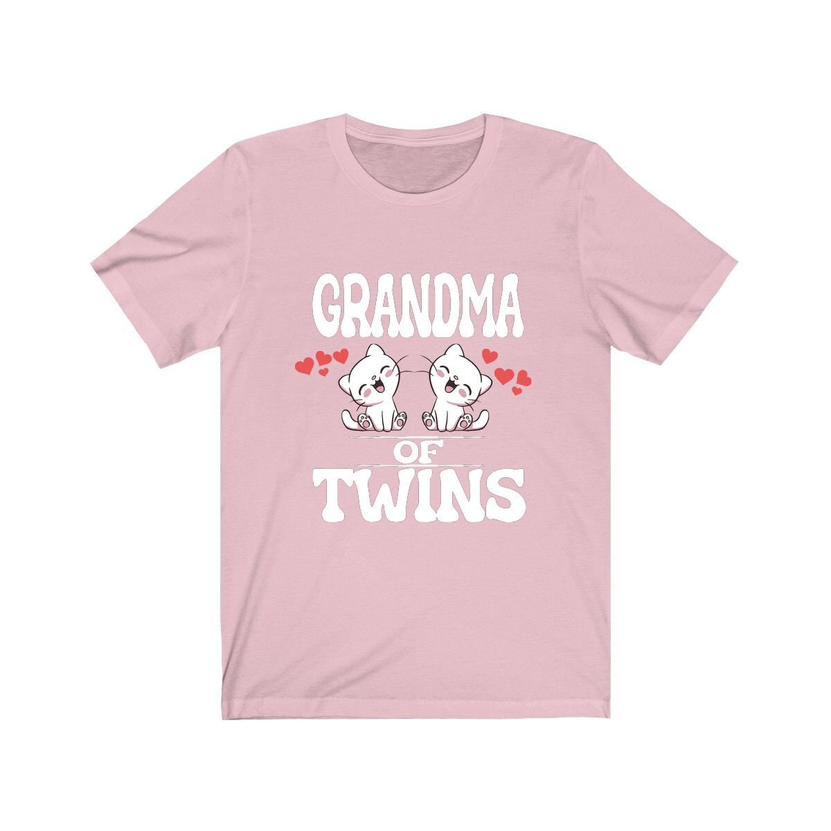 Grandma Of Twins Cats Shirt, Grandma Of Twins Gift, Grandma Of Twins Announcement Grandmother Gift T-Shirt Image 4