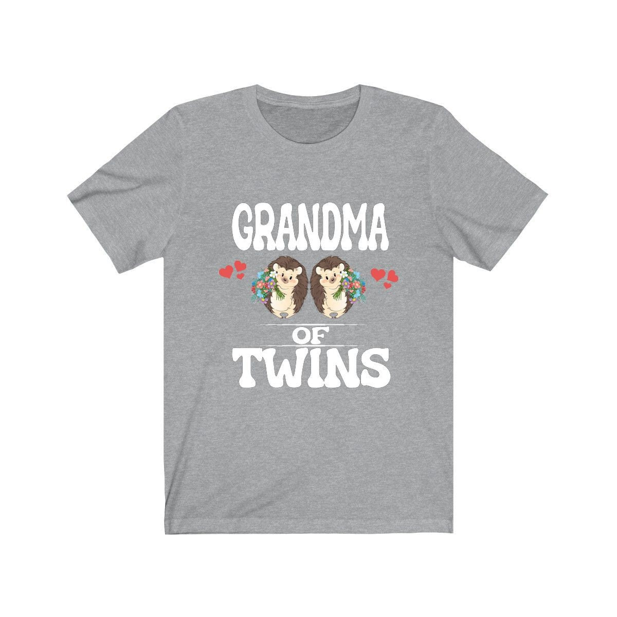 Grandma Of Twins Hedgehogs Shirt, Grandma Of Twins Gift, Grandma Of Twins Announcement Grandmother Gift T-Shirt Image 1