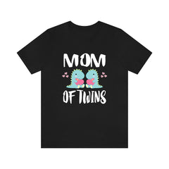 Mom of twins dinosaurs mother announcement tee for dino twin mom