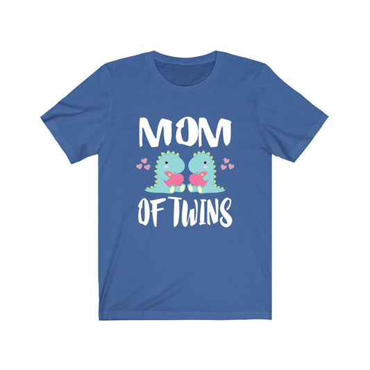 Mom of twins dinosaurs mother announcement tee for dino twin mom