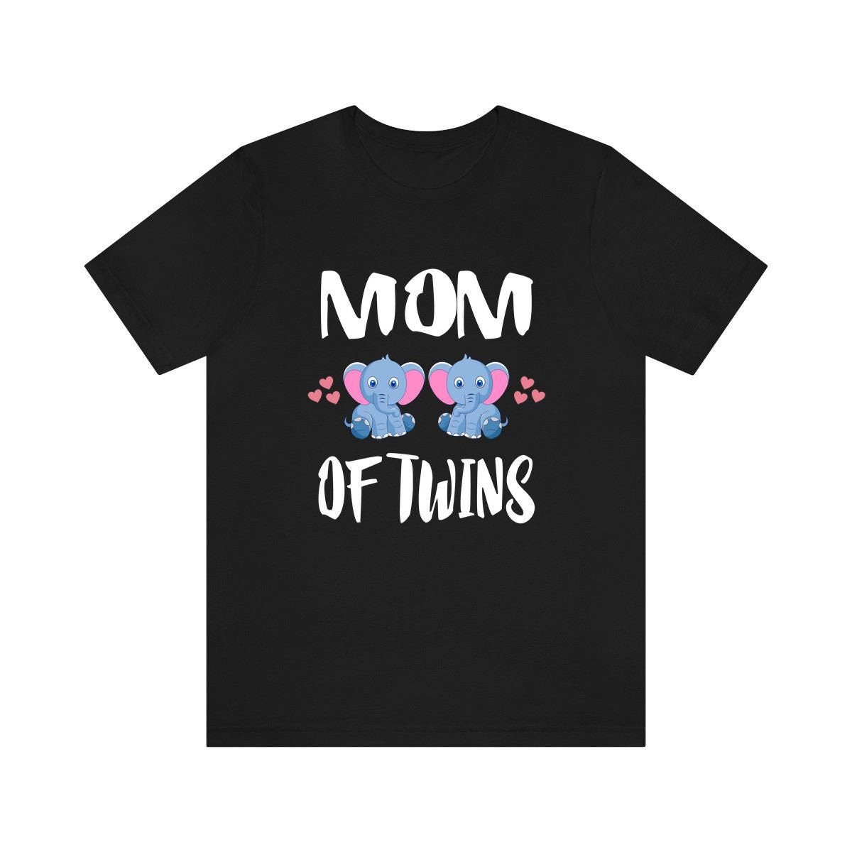 Mom Of Twins Shirt, Mom Of Twins Elephants Gift, Mom Of Twins Announcement, Mom Of Twins Pregnancy Mother Gift T-Shirt Image 1