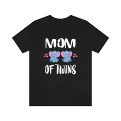 Elephant Mom Of Twins T-Shirt - elephant twins print design