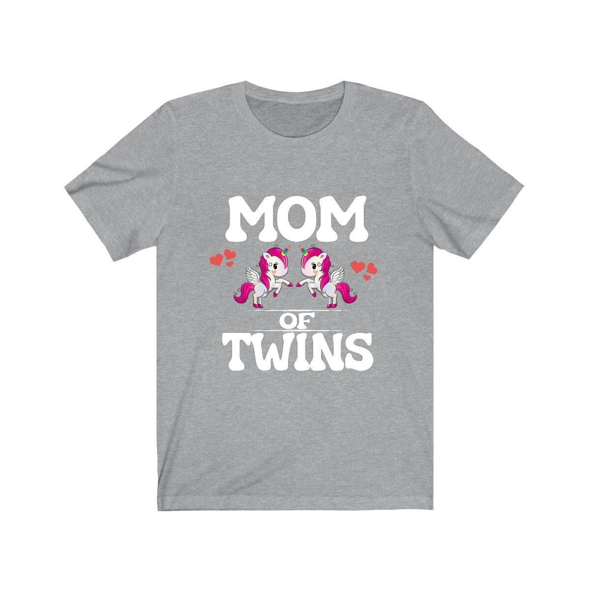 Mom Of Twins Shirt, Mom Of Twins Unicorns Gift, Mom Of Twins Announcement, Mom Of Twins Pregnancy Mother Gift T-Shirt Image 3