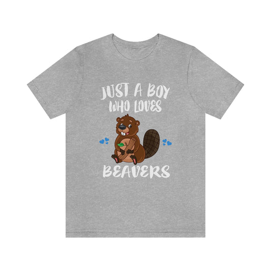 Just A Boy Who Loves Beavers Shirt - beaver print design