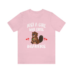 Just A Girl Who Loves Beavers Shirt - beaver print design