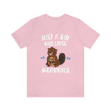Just A Boy Who Loves Beavers Shirt, Beaver Lover Shirt, Men Beaver Shirt, Beaver Lover Gift, Animal Gift Image 3