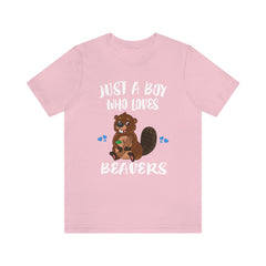 Just A Boy Who Loves Beavers Shirt - beaver print design
