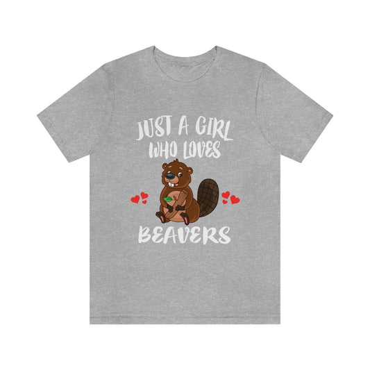 Just A Girl Who Loves Beavers Shirt - beaver print design