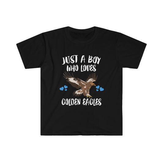 Just A Boy Who Loves Golden Eagles Birds Shirt - golden eagle print design